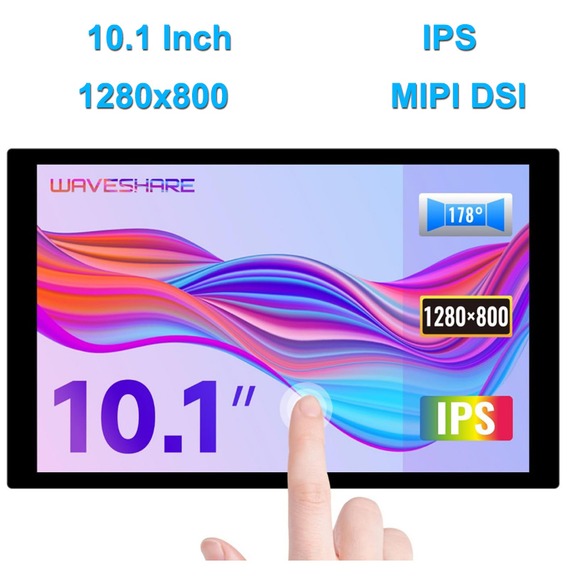 Raspberry Pi 10.1 Inch Capacitive Touch Screen Ips - Waveshare 10.1 インチ IPS 容量性タッチスクリーン DSI
