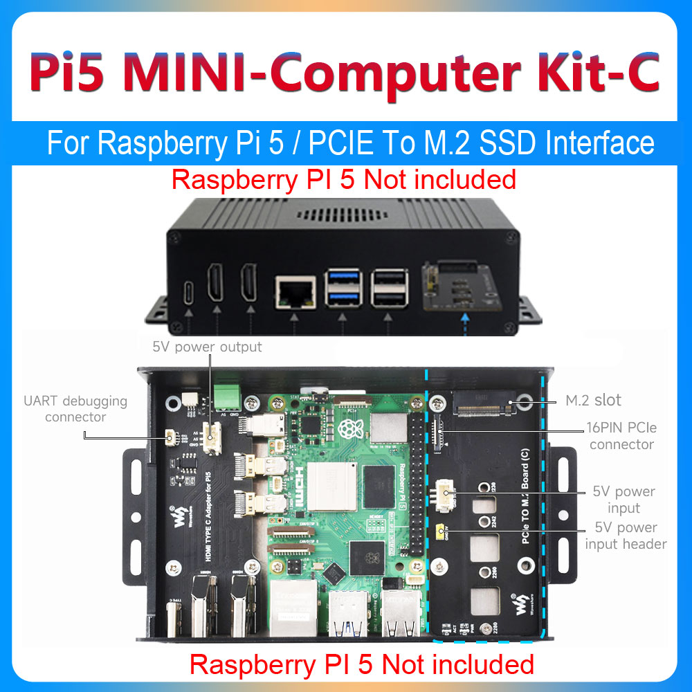 Raspberry Pi 5 ボックスケースキット-C PC - Argon One V3 M.2 Nvme Case のレビューと価格