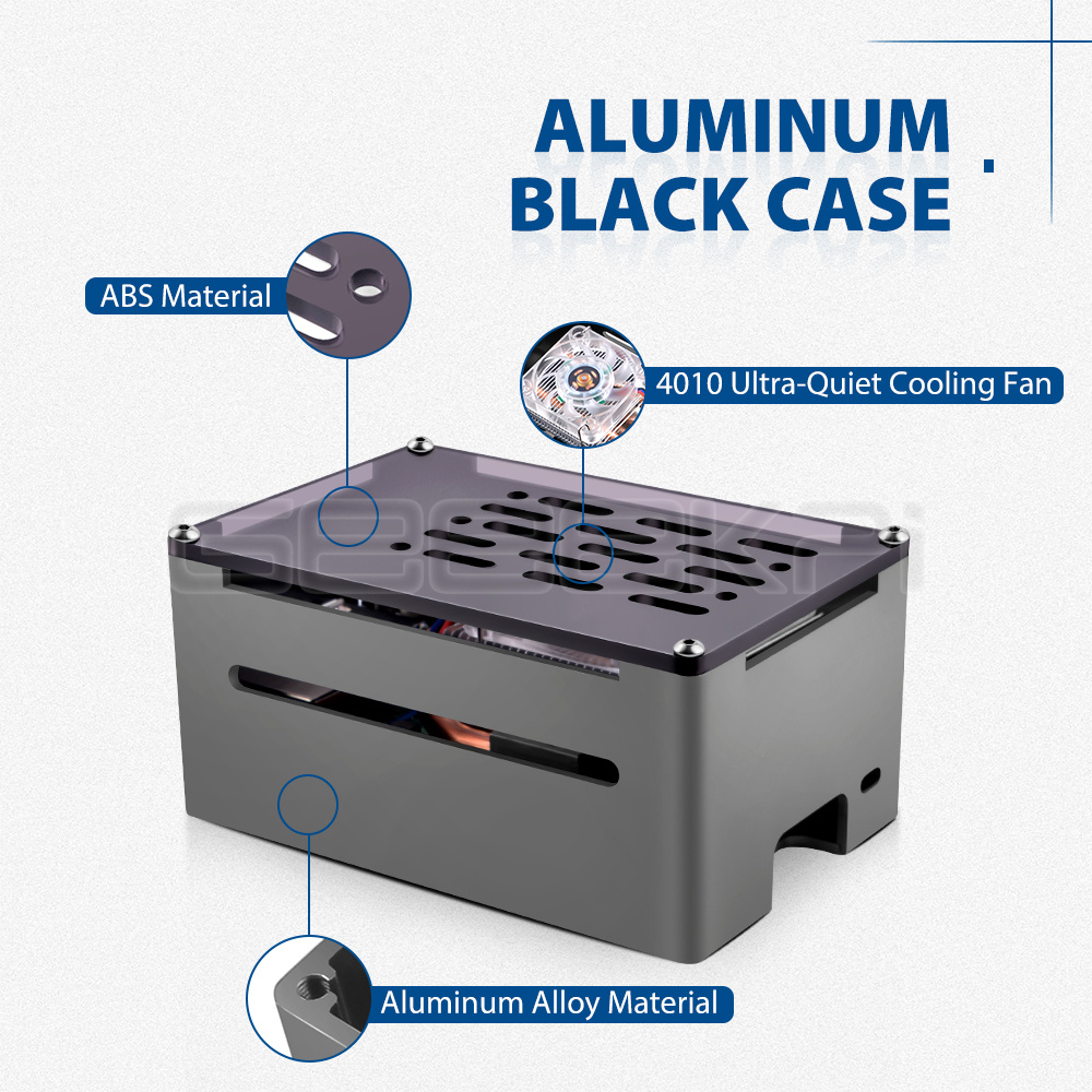 Geeekpiアルミレンガケース黒シェルとミニロープロファイ - Argon One V3 M.2 Nvme Case のレビューと価格