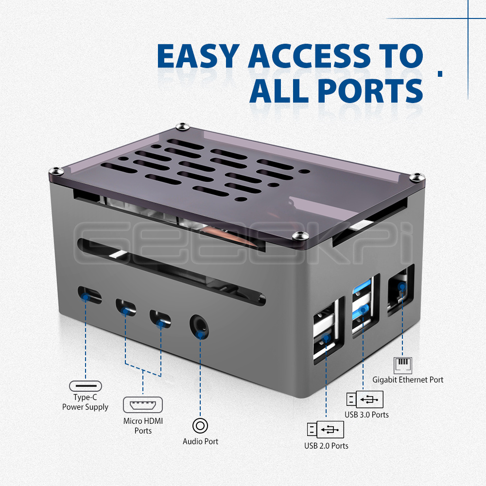 Geeekpiアルミレンガケース黒シェルとミニロープロファイ - Argon One V3 M.2 Nvme Case のレビューと価格